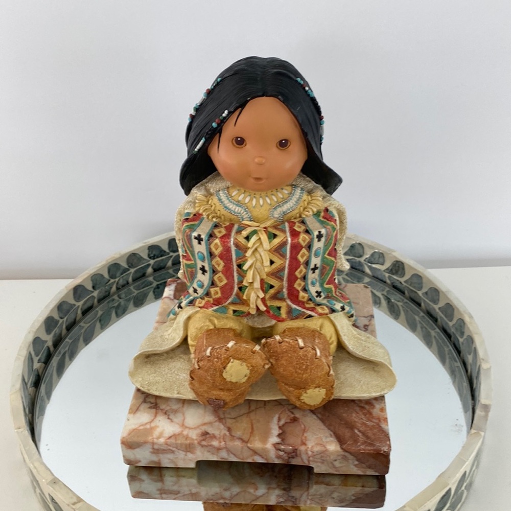 1997 Enesco Native American Girl Ceramic Figure